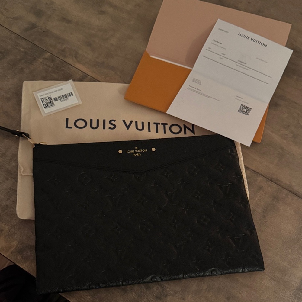 Louis Vuitton Black Monogram Clutch